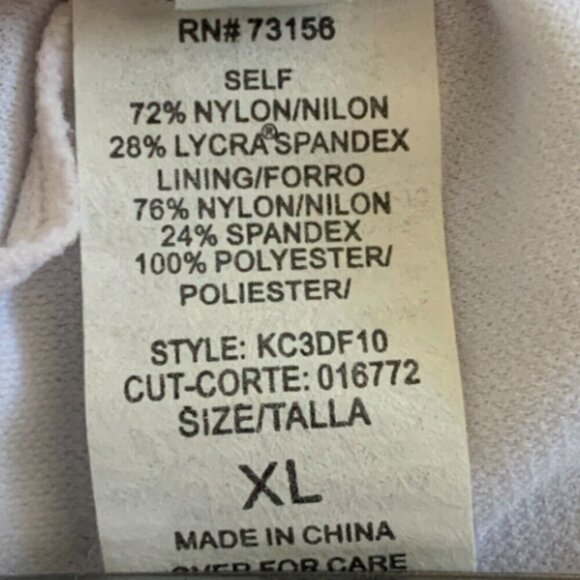 Kenneth Cole Smocked Bandeau One-Piece Halter Swimsuit Floral XL #60K - Picture 9 of 10